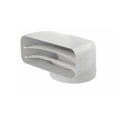 Airvent kulma 90 pyöreä/litteä (150/222) harmaa