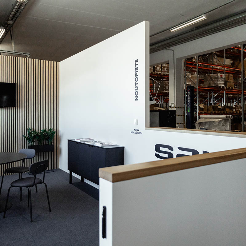 Savon myymälän noutopiste.